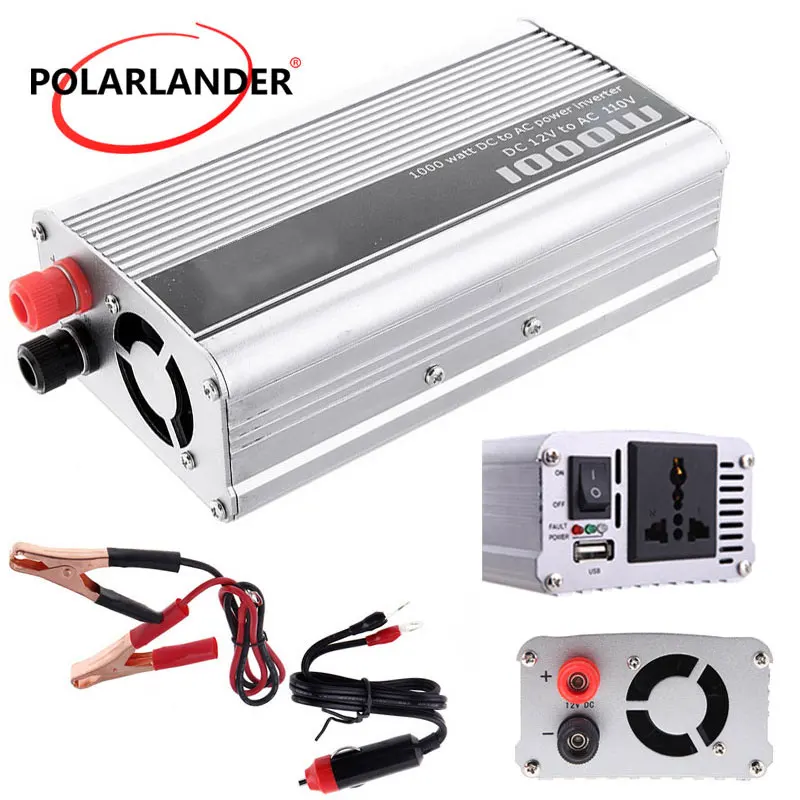 

1000W WATT DC 12V to AC 220V Portable USB Car vehicle Power Inverter Adapter Charger Voltage Converter Transformer Universal