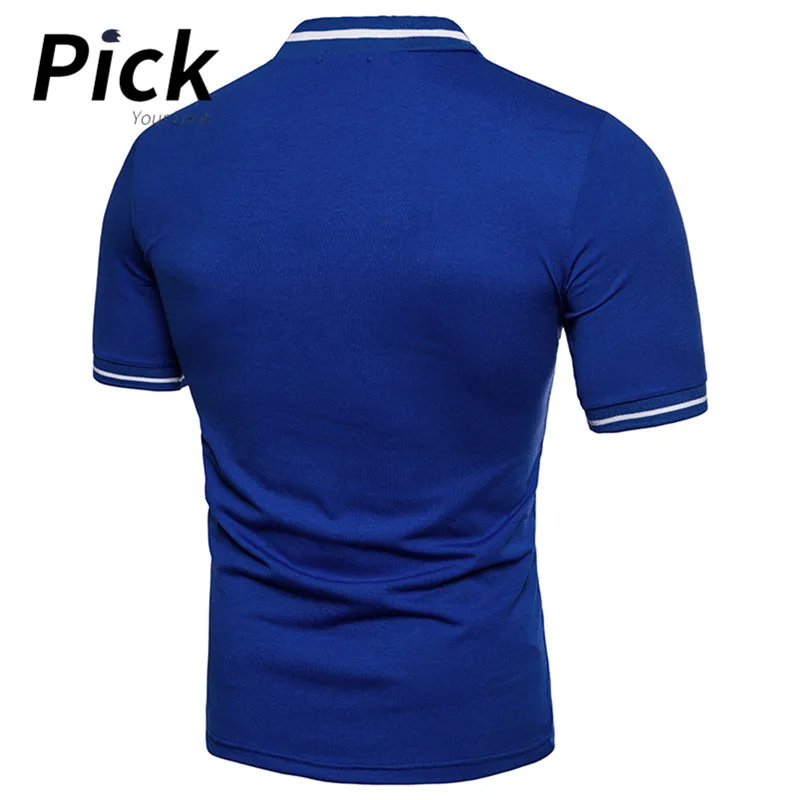 3 цвета топ с v образным вырезом Slim Fit Мужские футболки летняя футболка коротким