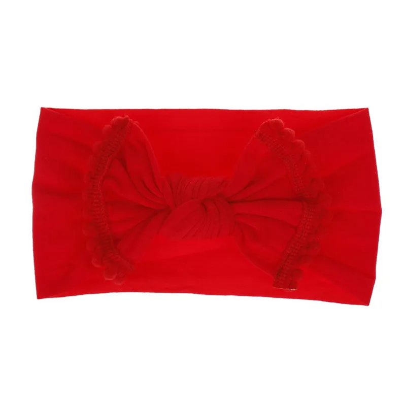 0-6Y Free Shipping Cute Baby Girl Kid Big Bow Hairband Solid Cotton Stretch Turban Knot Head Wrap Headwear Girls Tassel Headband | Детская