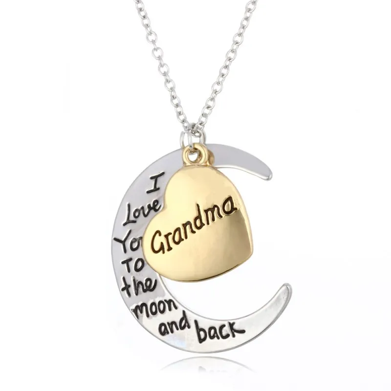 Mom Sister Daughter Grandma necklaces pendants New trinket costume jewelery long chain charm necklace gifts souvenirs for family | Украшения