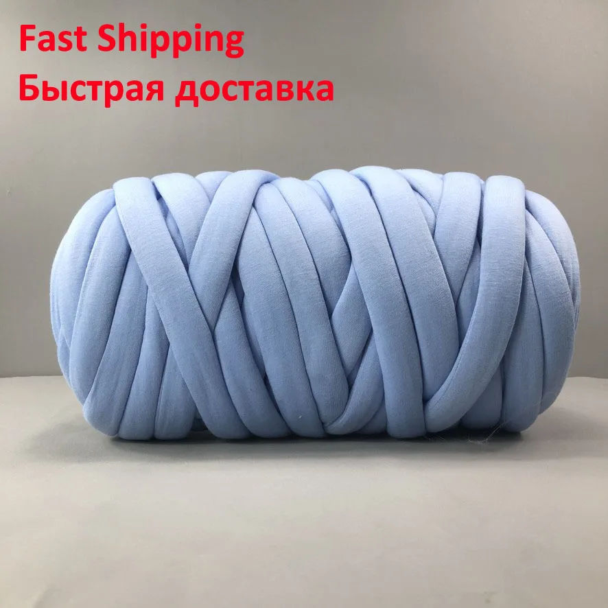 Массивная хлопчатобумажная пряжа 250 г веганская трикотажная гигантская