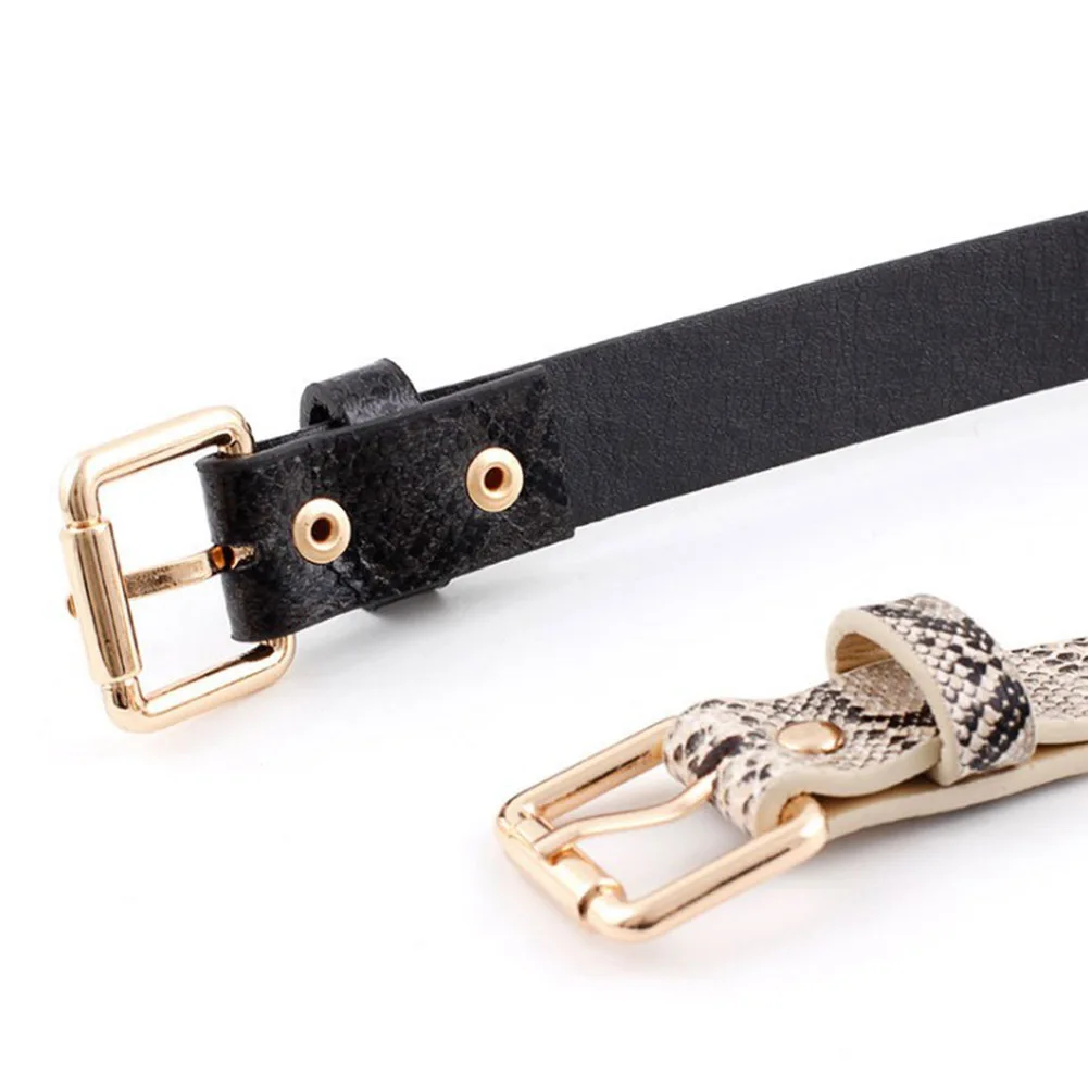 

Fashion Faux Leather Snake Pattern Waist Belts For Women Adjustable Waistband Dress Jeans Decorative Buckle Belt Ceinture Femme