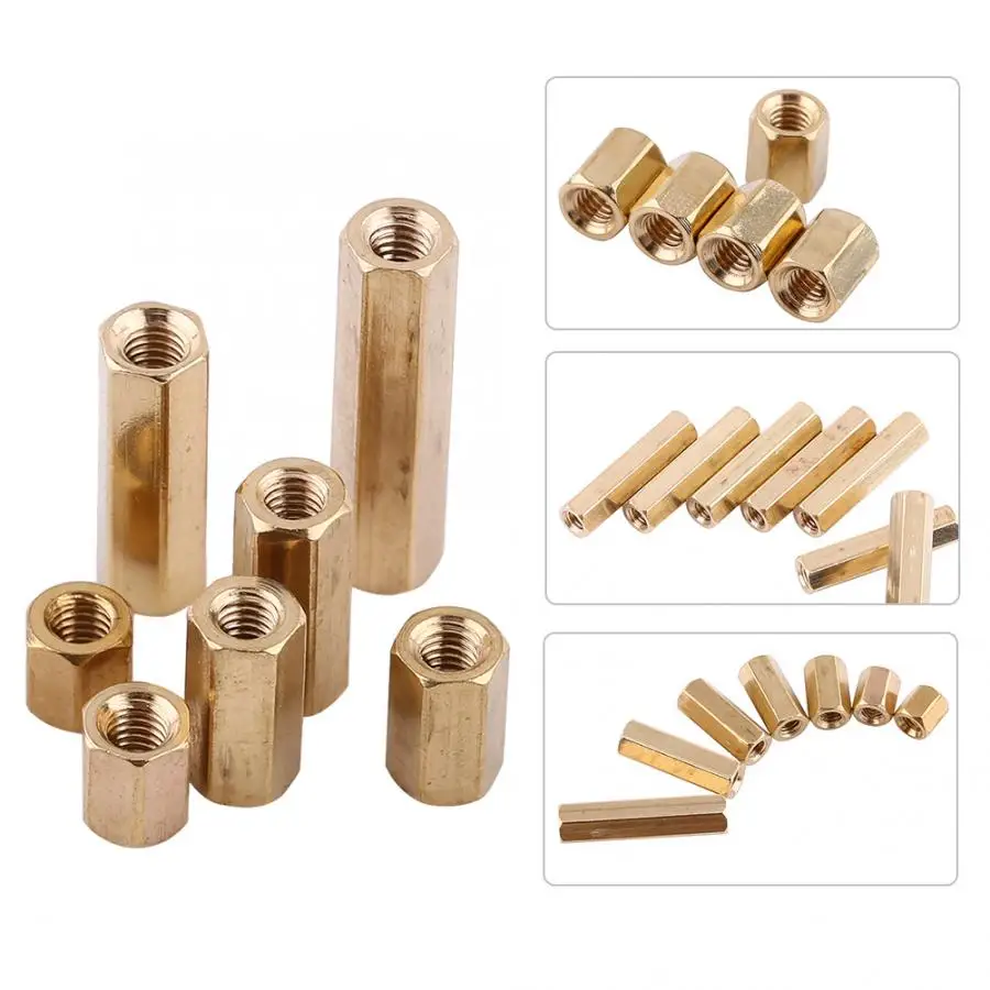100 шт./лот M3 шестигранный латунный противостоящий столбец женский с поддержкой