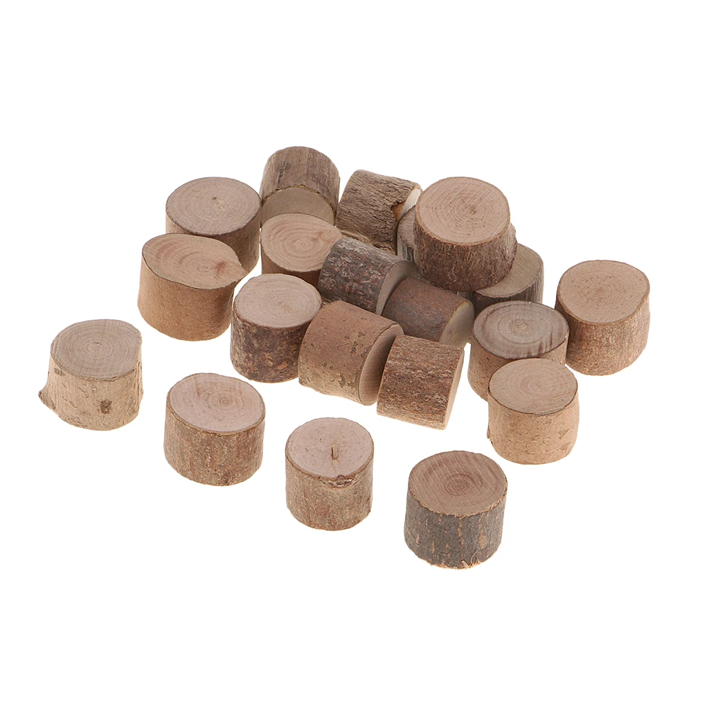

Natural Tree Blocks,Wooden Building Blocks Set 30 Pieces,Natural Unfinished Wood Shapes Wood Pieces for DIY Modelling Crafts
