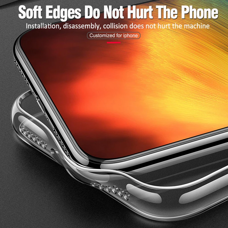 Роскошный стеклянный чехол для iPhone XS MAX XR X 10 ультра тонкий прозрачный Xs с мягким