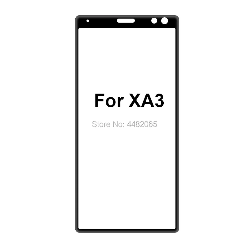 3D изогнутое закаленное стекло для Sony Xperia XA3 полное покрытие защитная пленка