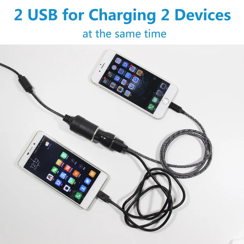 QC 3 0 быстрая зарядка автомобильное зарядное устройство 3a 2 Usb Qualcomm мобильный