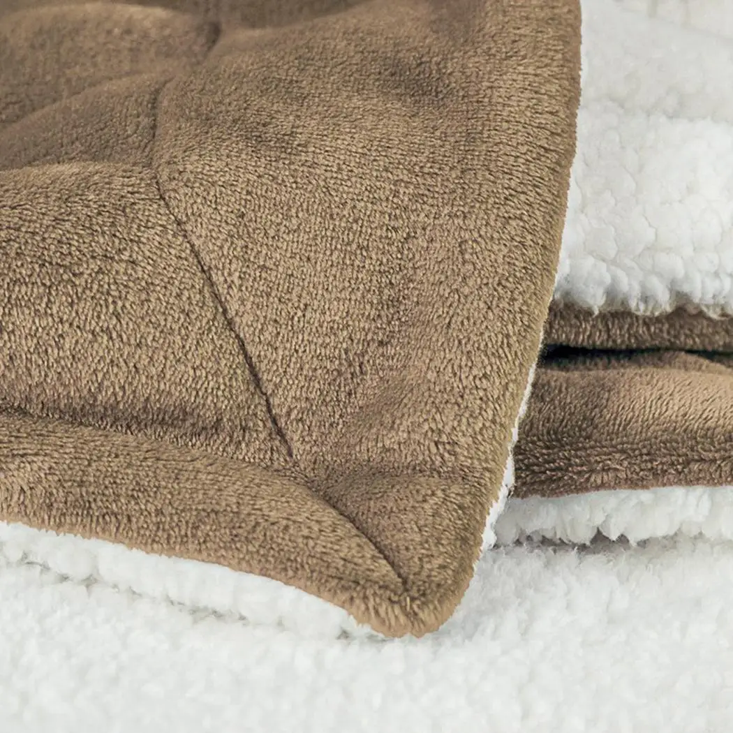 Soft Flannel Dual Layers Thicken Plush 850g Home Warm Modern Blanket Solid |
