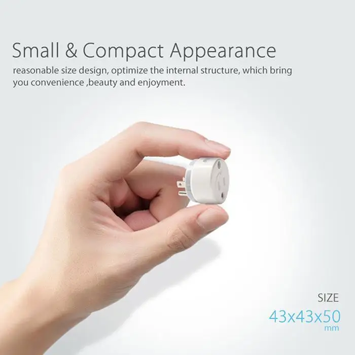 WiFi US Plug APP Remote Control Smart White Socket 13A 45m Support For Alexa Google 2.4GHz Home | Электроника