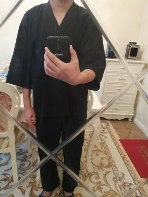 Халат кимоно мужской из 100% хлопка домашняя одежда для спа в японском стиле халат