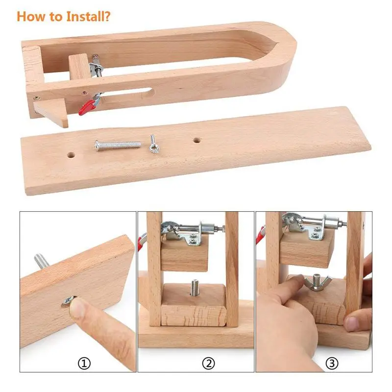 Дерево кожевенное ремесло ручная строчка Пони кожа шнуровка шитье DIY настольный