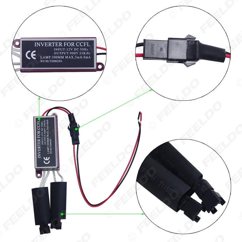 LEEWA авто запчасти DC12V инвертор балласт для CCFL ангельские глаза свет Halo Кольцо #