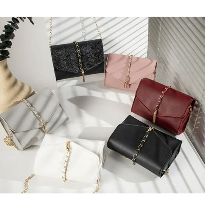 Женская Стеганая Сумка через плечо из искусственной кожи с золотой цепочкой 2019 |