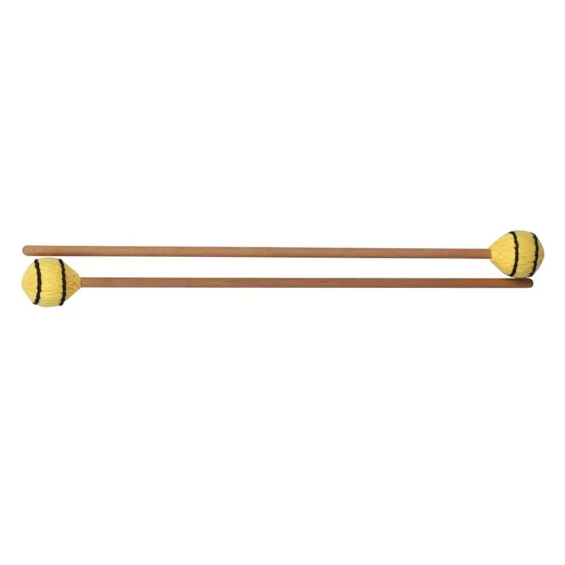 2 шт./компл. средняя клавиатура с жесткой пряжи голова маримба Mallets ручки из бука