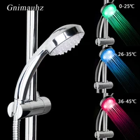 led changing shower head water temperature sensor sensing bathroom nozzle automatic control colorful sprinkler led shower head