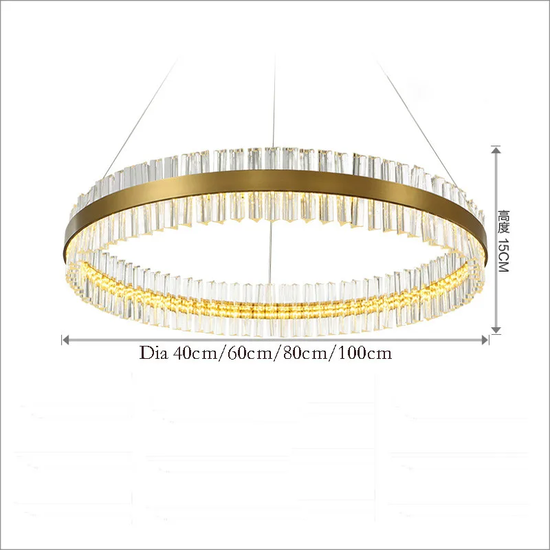 

LED Modern Pendant Lights Lamp for living dining room 4/3/2/1 acrylic circle ring Lamp Lighting Kitchen hanging Lamp fixture