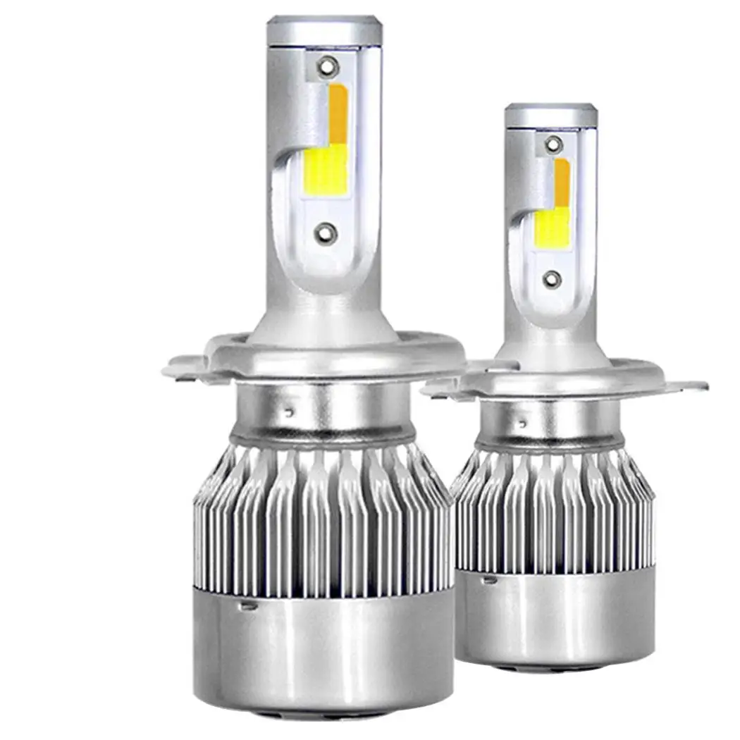 2 шт./компл. 9003 H4 авто 3600LM белый и желтый COB светодиодный Plug and Play IP68 автомобильный