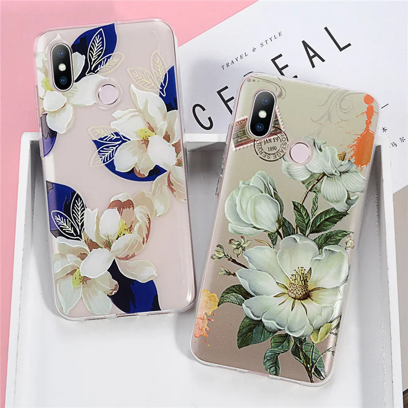 Lovebay чехол 3D рельеф цветочный для Xiaomi mi 8 мягкие розы защитная накладка на заднюю