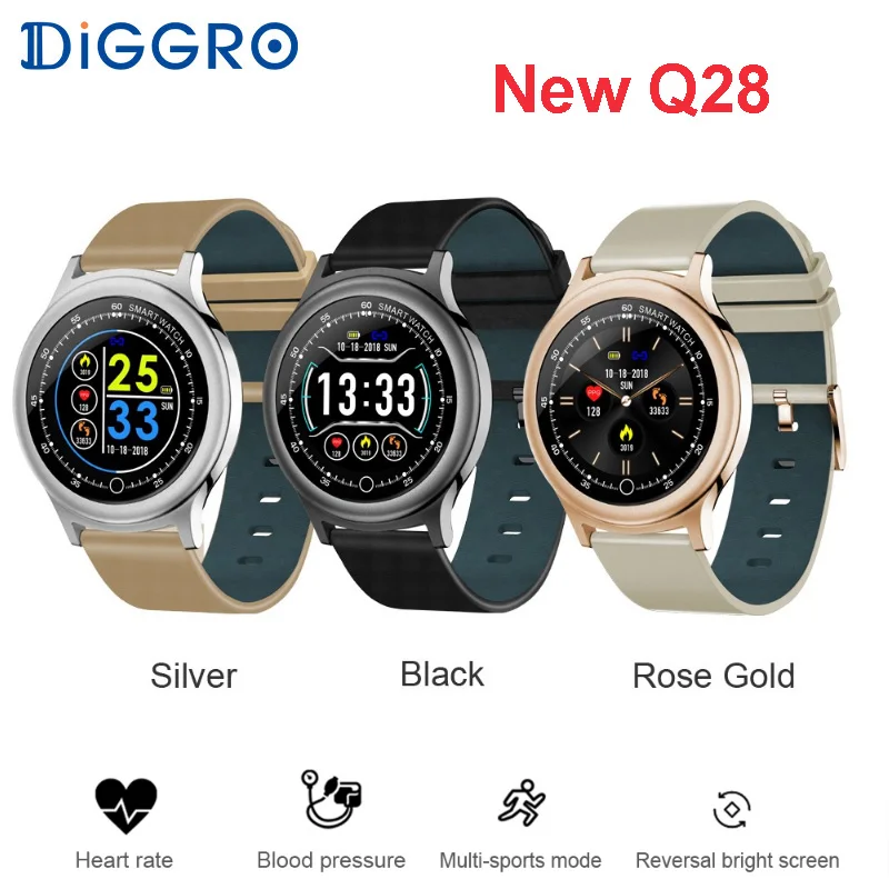 Умные часы Diggro Q28 1 3 дюйма TFT 240*240 цветной экран монитор сердечного ритма IP67