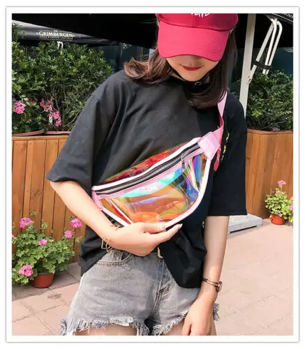 

2019 New Woman Reflective Fanny Waist Packs Lady Young People One Strap Pack Bag Purse Running Nylon Pocket Pouch