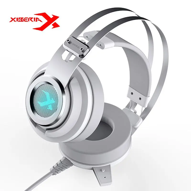 Top XIBERIA V2 7 1 проводные Игровые наушники с объемным звуком Светящиеся светодиодный