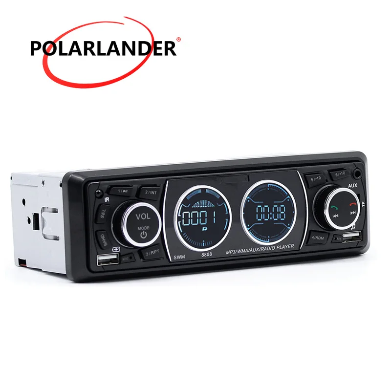 MP3 автомагнитолы Поддержка Bluetooth 1 Din 8808 4 дюймовый стерео двойной USB TF AUX FM громкой