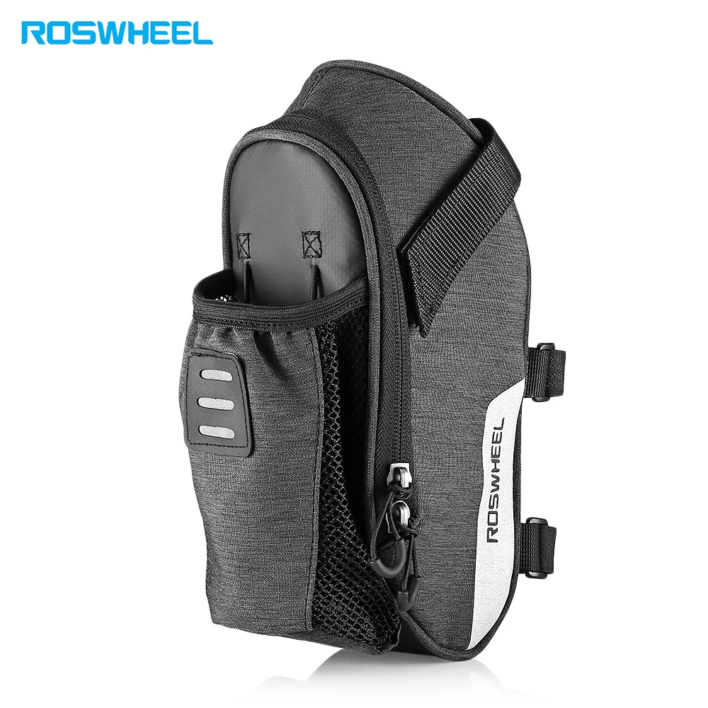 ROSWHEEL 131464 велосипедное седло сумка с карманом для бутылки воды Прочный 300D 1.8L
