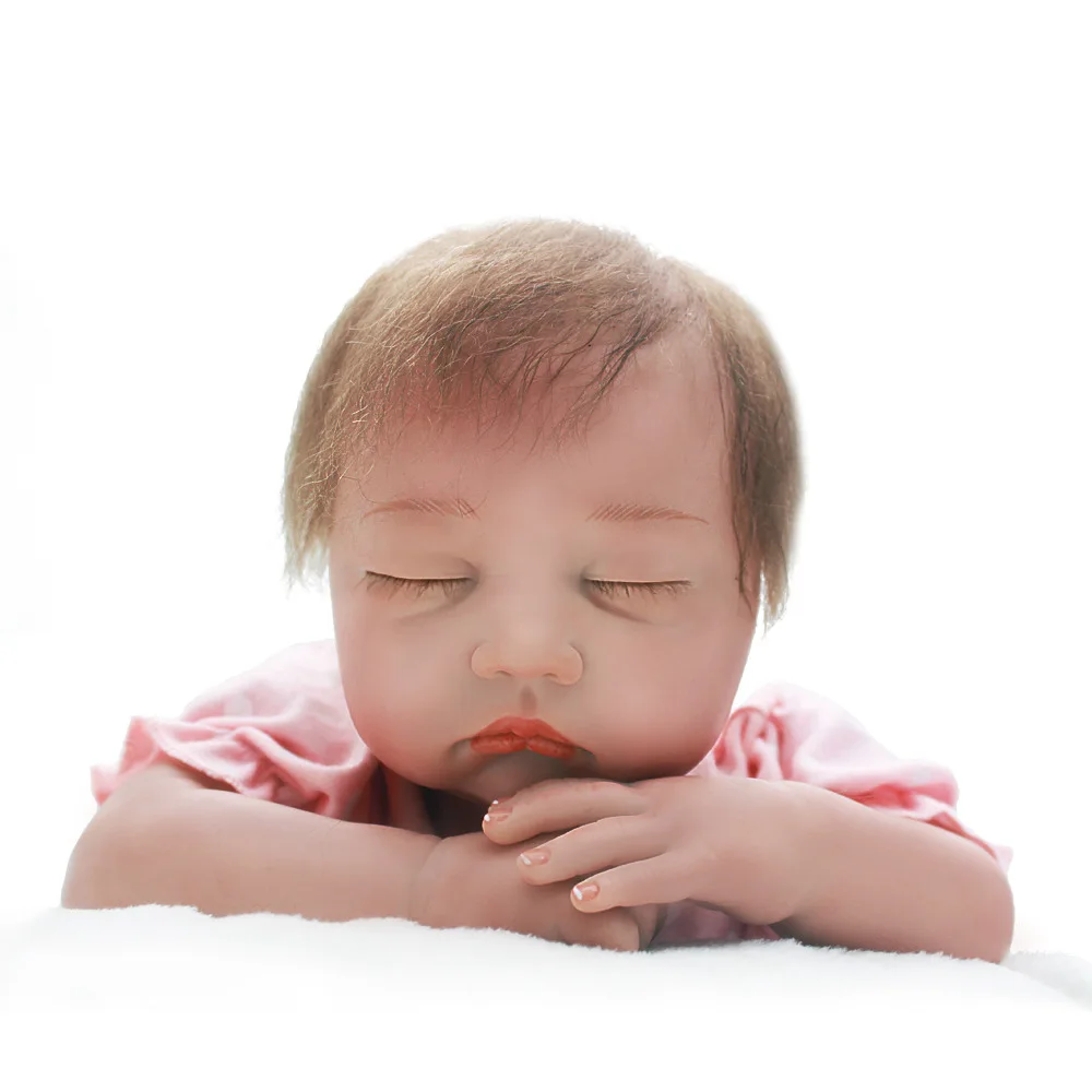 18 дюймов ручной работы Reborn Baby Doll новорожденный Реалистичная мягкая силиконовая кукла винил мальчик