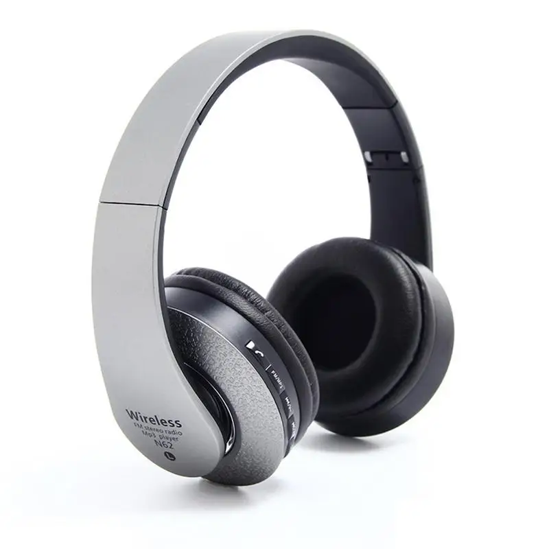 Bluetooth Headphones Hi-Fi Stereo Wireless Headset Foldable Soft Memory-Protein Built-in Microphone With Noise Cancelling | Электроника