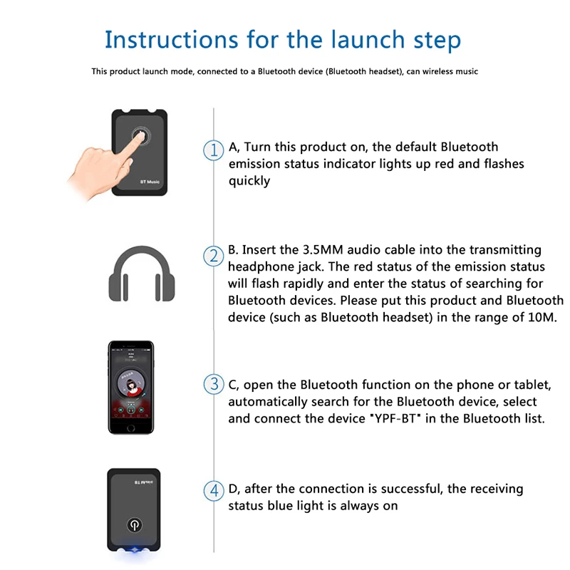 2in1 передатчик Bluetooth приемник V4.2 Беспроводной 3 5 мм музыке стерео аудио кабель