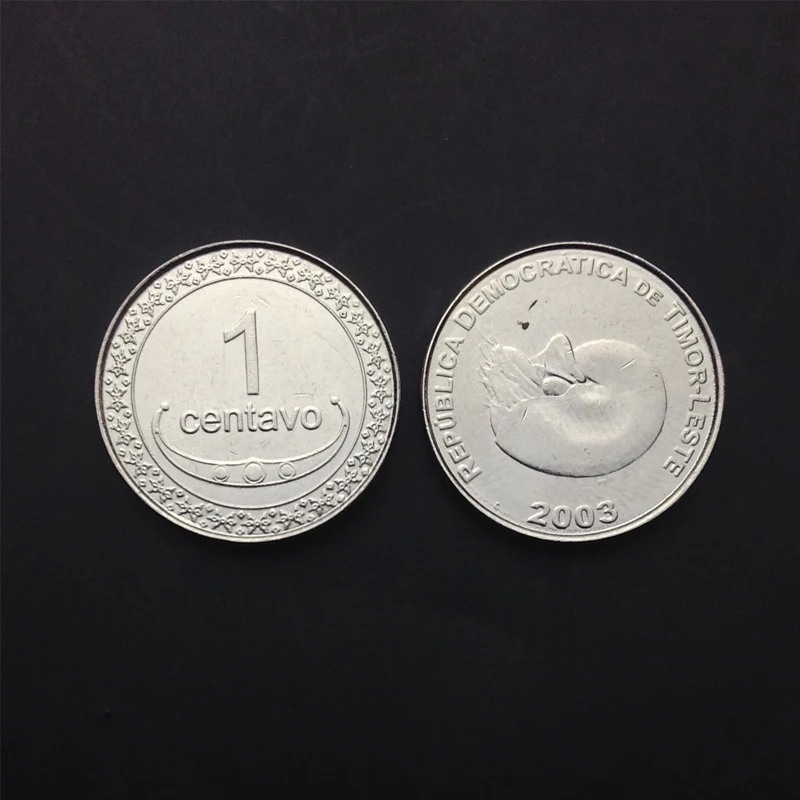 Монета в Восточном Тиморе 1 цент Nautilus KM #1 коллекционные вещи подарок UNC