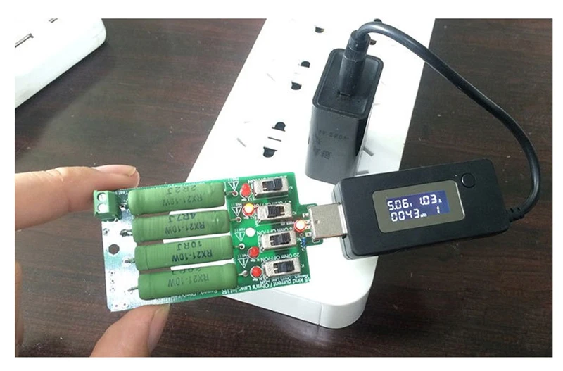 USB резистор dc электронная нагрузка с переключателем регулируемый 3 тока 5V1A/2A/3A