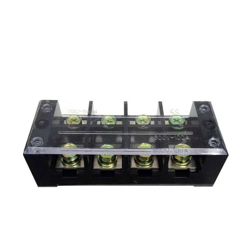 Клеммная колодка TBC 1004/TB 1004 фиксированного типа 100A 600V 4 позиции 0 5 25 мм2 подключение