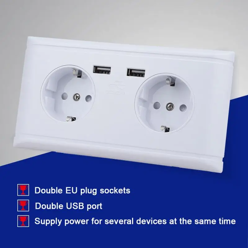 Многофункциональная настенная розетка с 3 USB портами 2019|Мебельные аксессуары| |