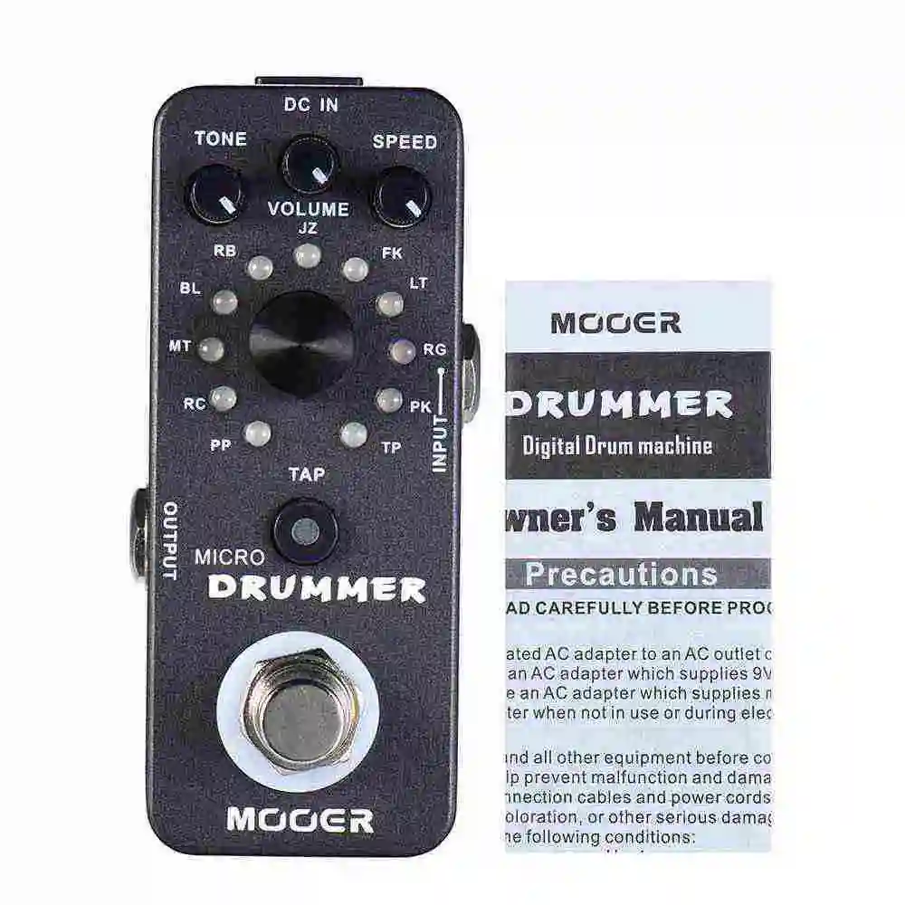 BMDT MOOER Micro барабанщик гитары педаль цифровой барабаны машина эффект с Tap Tempo