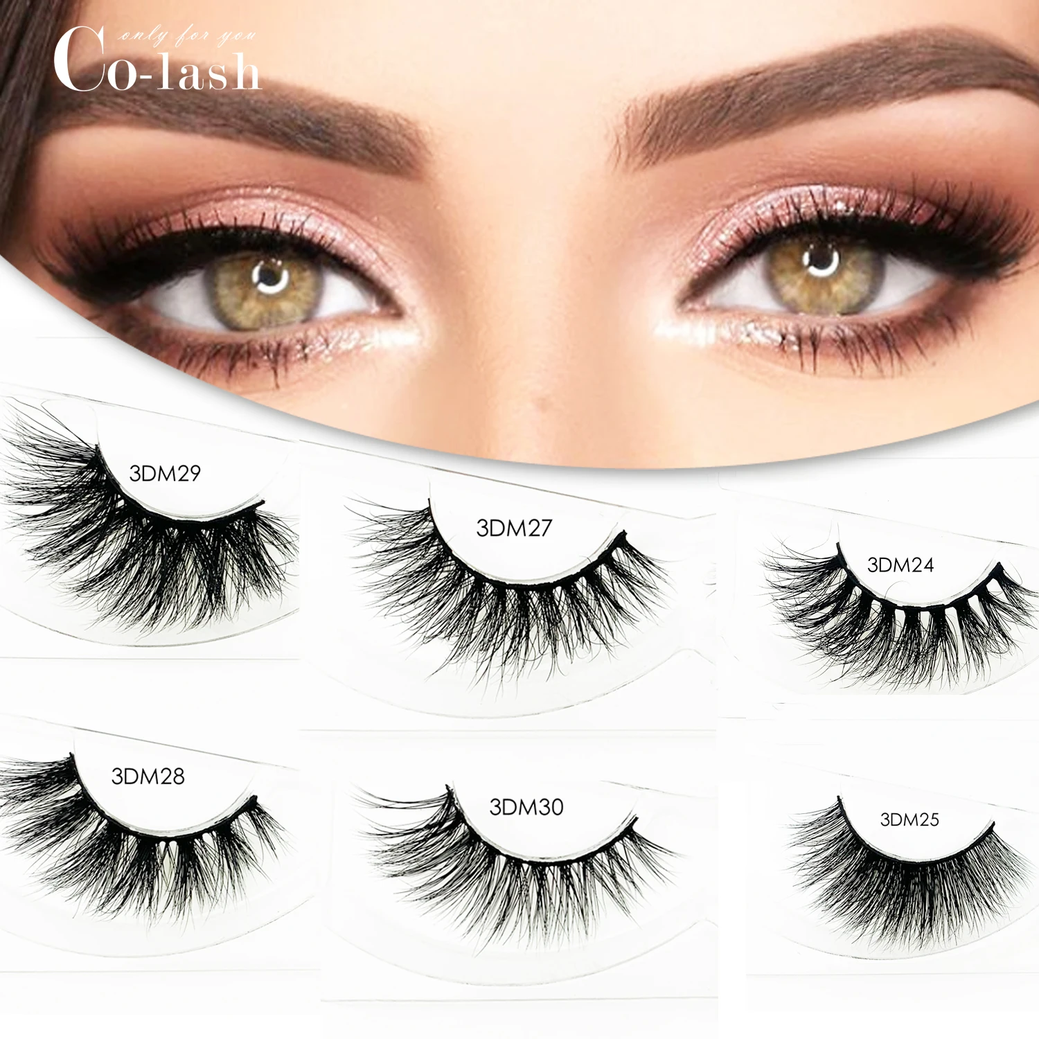 

Colash New Arrival High Quanlity 100% Handmade 1 Pair 15MM 3D Real Mink Lashes Multilayer Soft Thick False Eyelashes