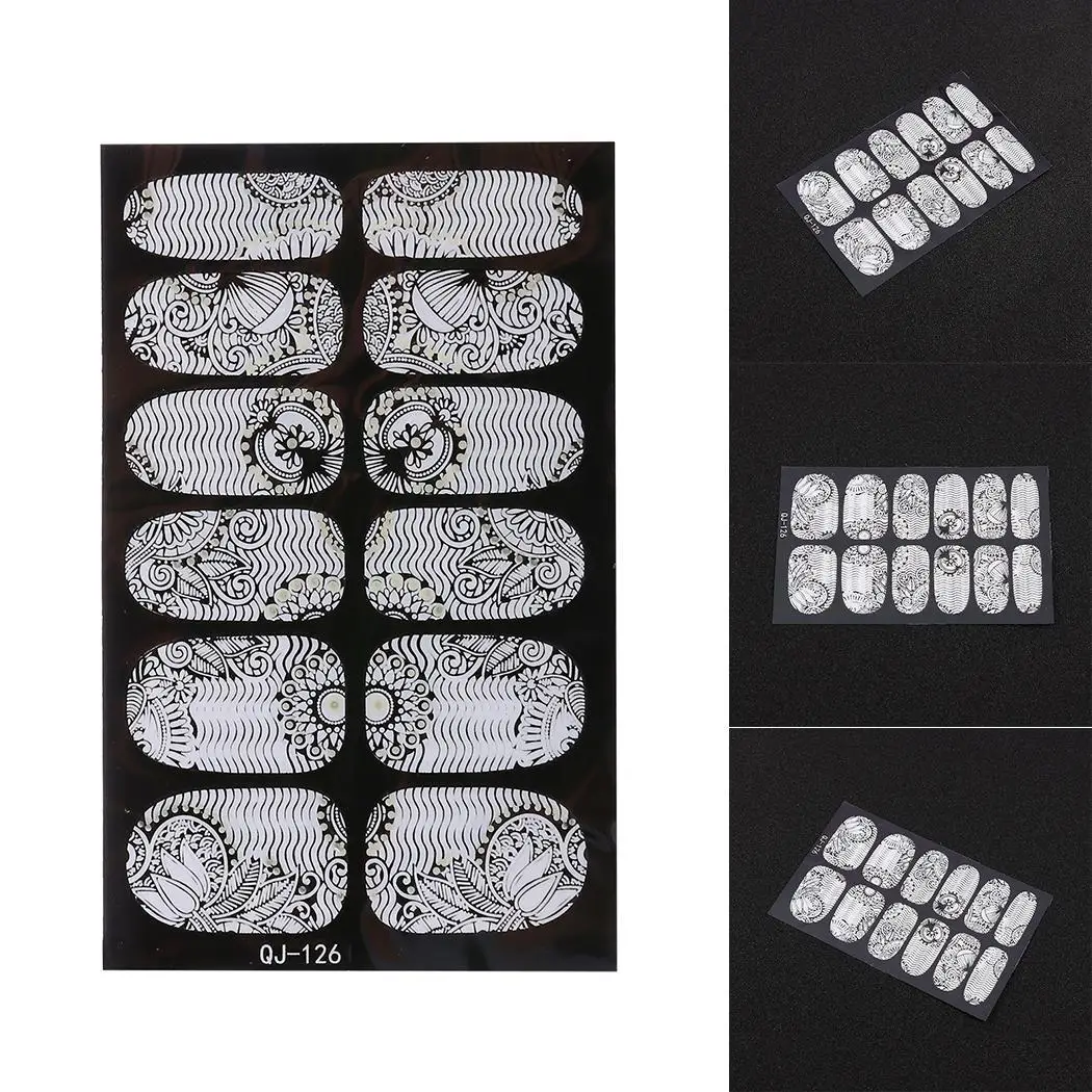 Мода цветок наклейки для ногтей с узорами Фольга Nail Art как изображение инструмент