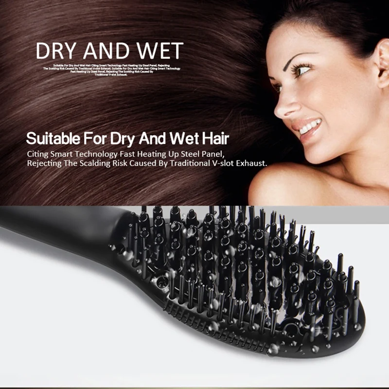 Top Sale Ufree U-309 Negative Straight Brush Tourmaline Ceramic Straightener Hair Straightening Comb Perfect Styler 110-220V U | Красота и