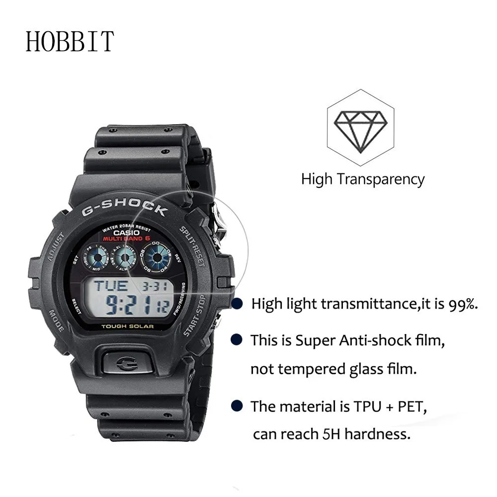 3 шт./упаковка Противоударная Защитная пленка для экрана Casio DW6900 GW6900 GW7900 GR8900