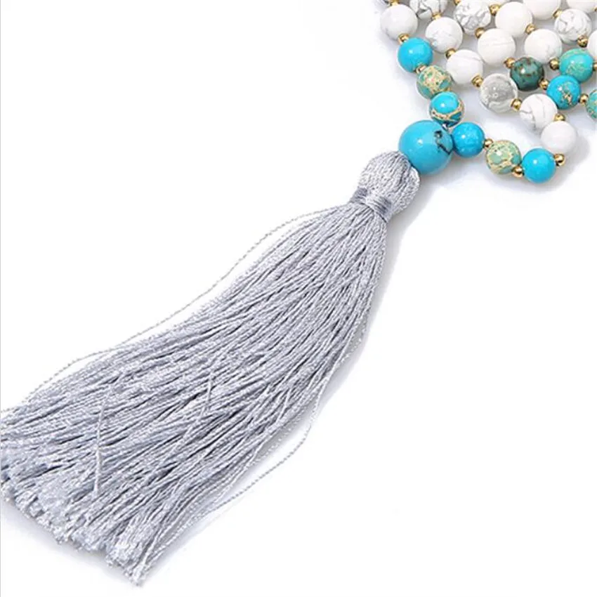 6 мм Howlite imperial Rudraksha Kont ожерелье вены ручной работы цепь манжеты mala наручные Чаки