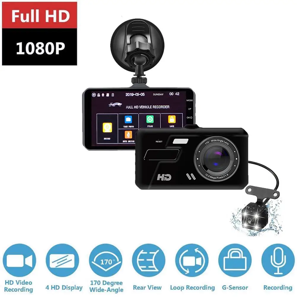 

T681 Touch Screen 4 Inch HD Night Vision Mini Vehicle Data Recorder