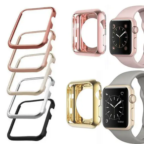 Корпус из алюминиевого сплава рамка для Apple Watch защитный чехол iWatch бампер кожи 38/42