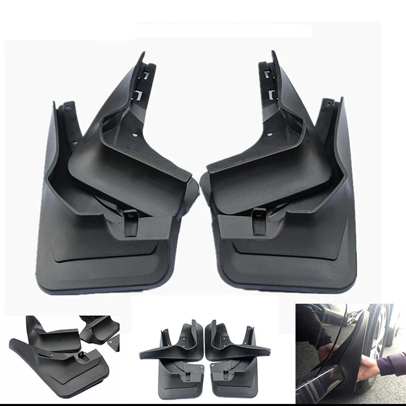 

4pcs Premium Auto Front&Rear Heavy Duty Molded Flares Splash Mud Flaps Guards Fenders For Mercedes Benz GLE Series 2015-2019