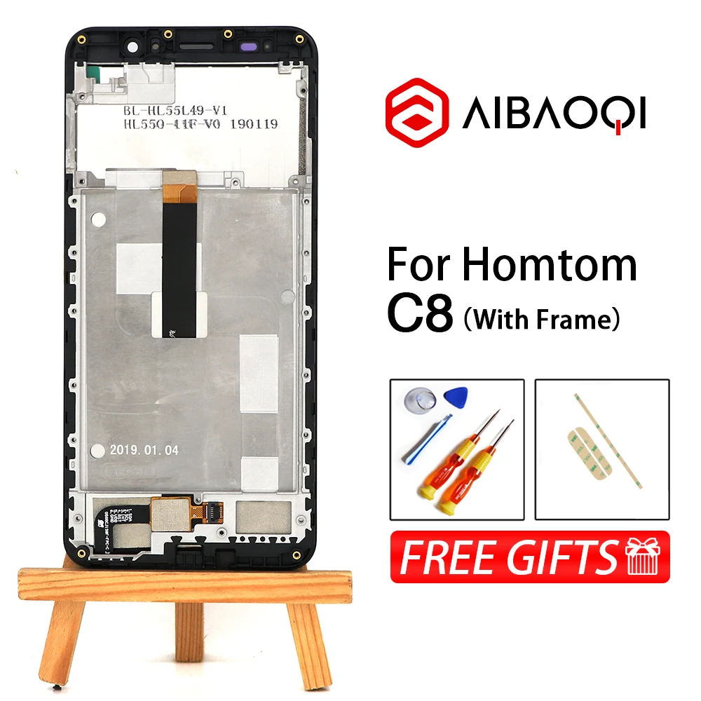 AiBaoQi новый оригинальный 5 дюймовый сенсорный экран + 1280x640 ЖК дисплей рамка в сборе