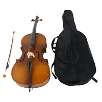 44 full size violoncello stringed instruments matte basswood acoustic cello with case bow rosin for adults children beginners