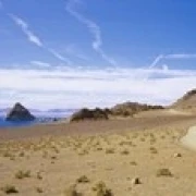 Грунтовая дорога на пейзаже Пирамида озеро Невада США плакат печать (18x6) | Дом и