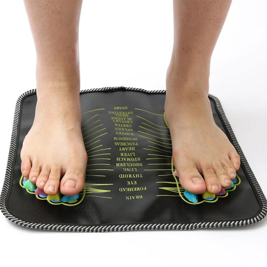

1PC 35X35CM Foot Reflexology Walk Stone Massager Relax Massage Mat Pad Massage Apparatus Foot Acupressure Cushion