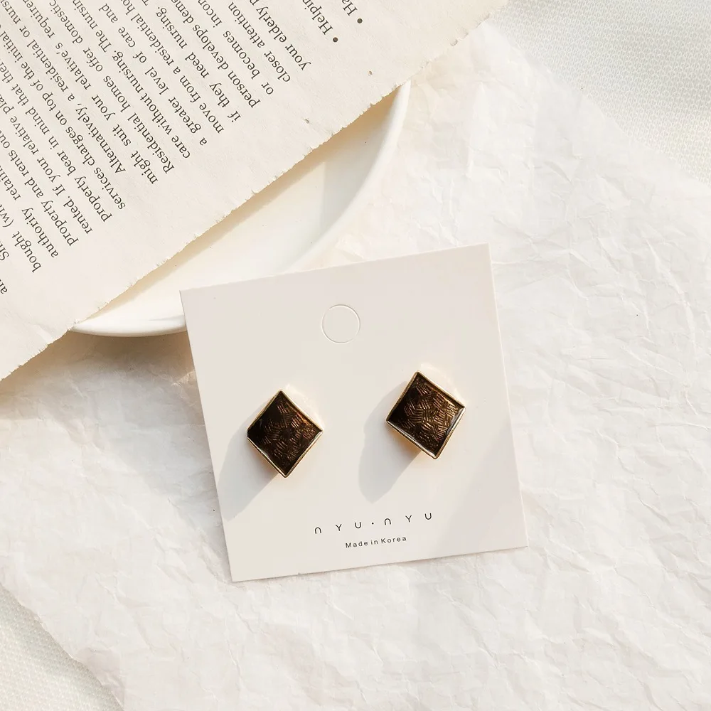 Ins New Korean Concise Fashion Geometry Irregular Personality Originality Small Stud Earrings For Women Jewelry Accessories | Украшения и