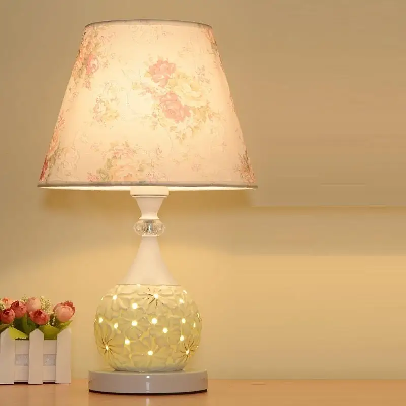 Chevet Chambre Lampe Tischlampe Mariage Европейская свадебная лампа Noche Lampara дом деко Luminaria De Mesa