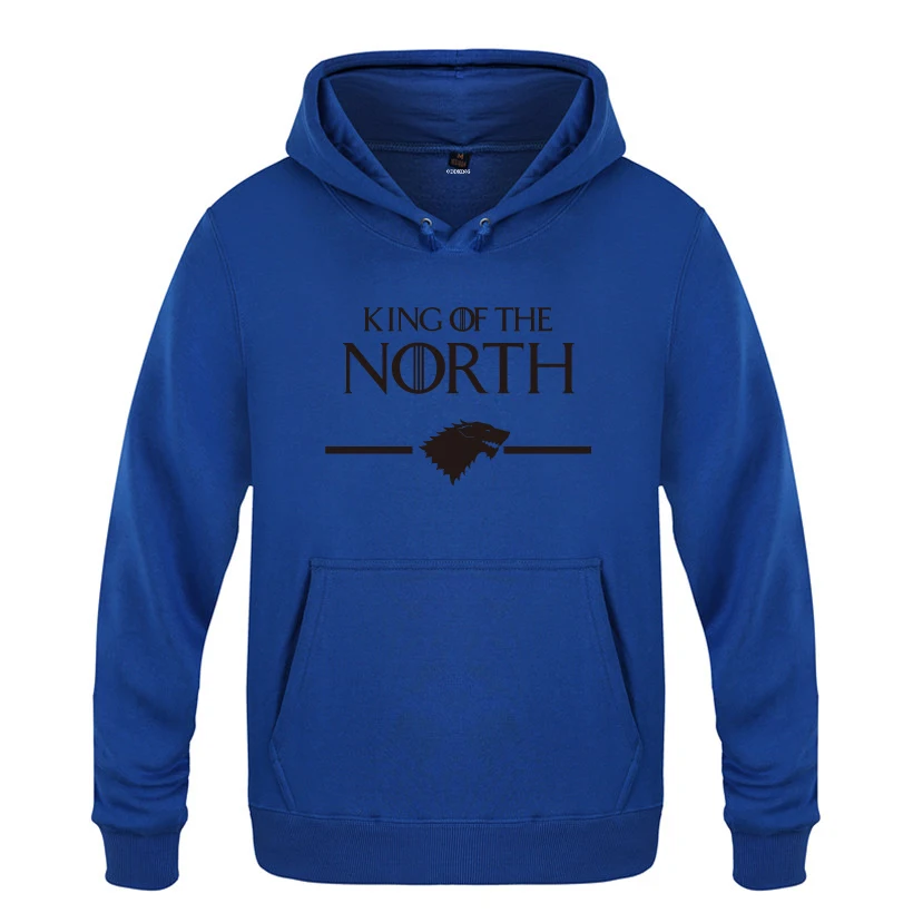 King of The North Stark Игра престолов толстовки для мужчин 2018 пуловер флис с капюшоном |